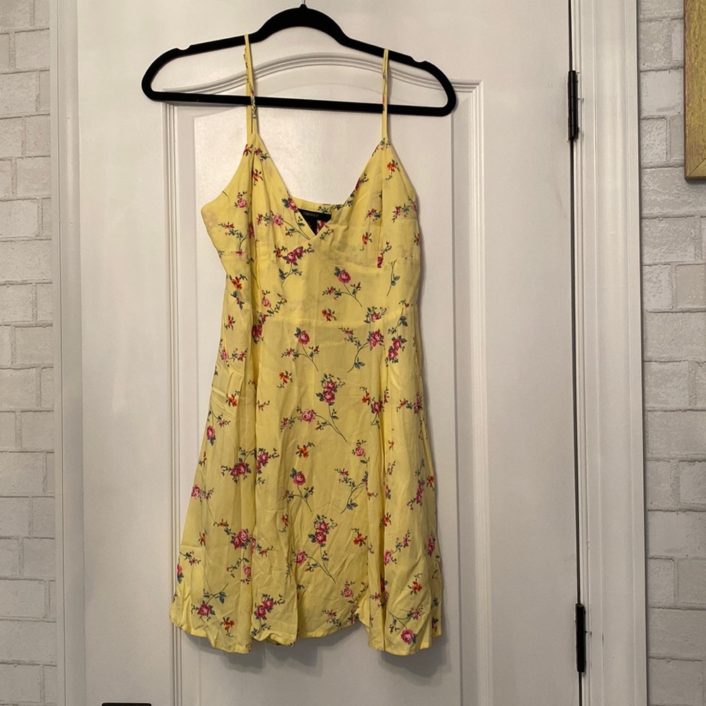 Forever 21 Yellow Floral Mini Dress